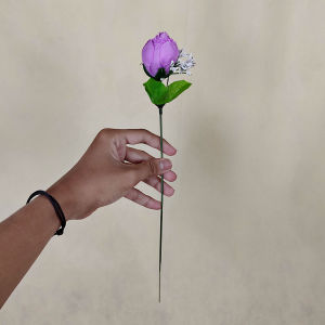 COD 1 PCS BUNGA KUNCUP ROSE BOLA ARTIFICIAL - BUNGA DEKORASI PELAMINAN - IMPORT