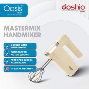 Doshio Electric Hand Blender & Mixer 5-Speed Turbo 1200RPM Speed 500W