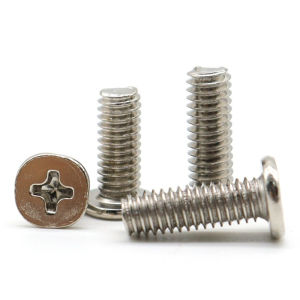 M1.2 M1.4 M1.6 M2 M2.5 Nickel Plated Carbon Steel CM Cross Phillips Ultra Thin Super Low Flat Head Screw Bolt