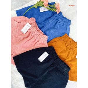Quần đùi nữ vải kaki tăm tôn dáng thời trang cao cấp hàng loại 1