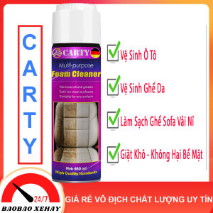 Chai xịt foam vệ sinh ghế vải ghế nỉ sofa nội thất Carty – 650ml khử mùi không thấm nước dùng siêu thích