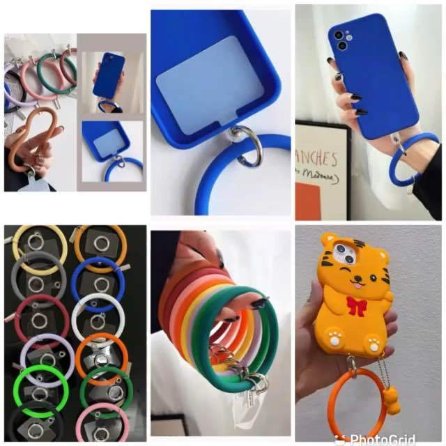 MM - TALI GANTUNGAN HP GELANG CANDY UNIVERSAL BRACELET TALI GANTUNGAN HEANDPHONE VIRAL WARNA WARNI MACAROON KARET / Tali Gantungan Hp Viral Macaron Model Gelang tangan Bahan Karet