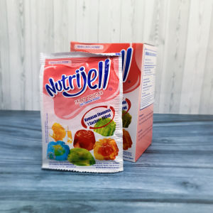 Nutrijell (box) agar agar kemasan ekonomis / jelly powder / puding rasa buah per box