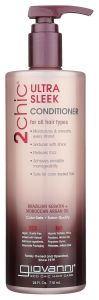 GIOVANNI 2chic Ultra-Sleek Conditioner Anti-Frizz Formula Coconut 24 oz Brazilian Phyto-Keratin & Moroccan Argan Oil Shea Butter Pro-Vitamin B5 Color Safe Paraben Free