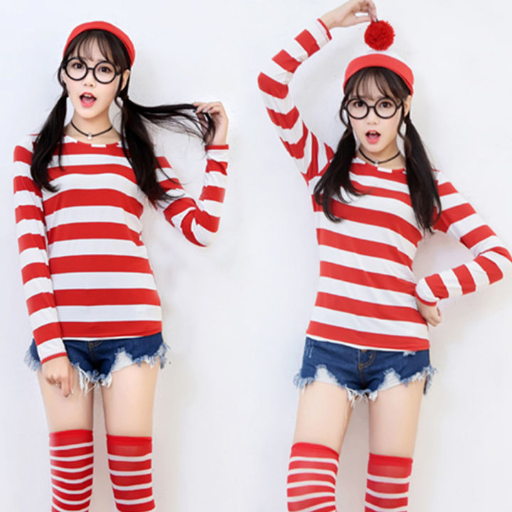 SXXL Where's Wally Waldo TV Cartoon Stag Night Outfit women Fancy