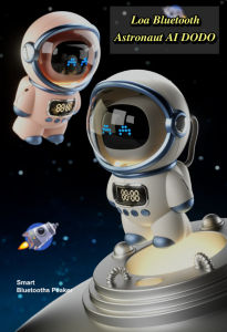 Loa Bluetooth Astronaut AI DODO Kiêm Báo Thức Đèn Ngủ Led Nhảy Theo Nhạc Pin 1800mAh - WorldMart