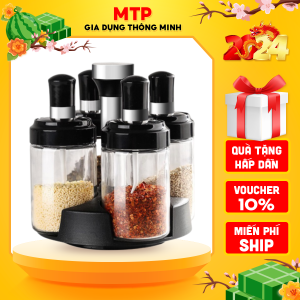 Hũ đựng gia vị thủy tinh kèm muỗng 250ml Hũ gia vị thủy tinh cao cấp