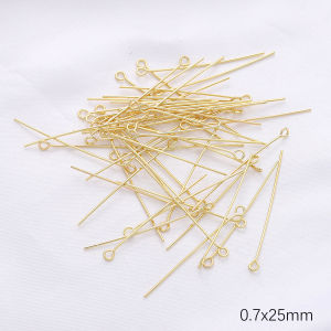 50Pcs/Lot 20-50mm Brass Nine Words Pins Eye Head Pins Findings Connectors For DIY Earring Jewelry Making Accessories