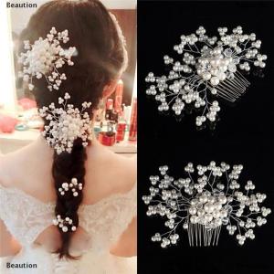 [COD] Beaution Flower Wedding Hair Pins Bridesmaid Diamante s Bridal Clips Grips