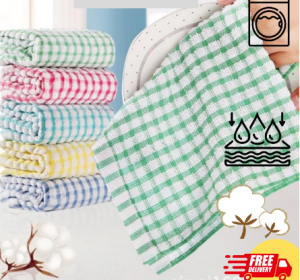 Kitchen towel 6pc /12pc Kain Lap Meja cotton face towel cloth flannel tenugui towel kitchen Table cloth tuala dapur tuala muka tea towel dish towel linen tea towel microfiber towel hanging hand towel kitchen cleaning towel tuala lap meja tuala petak