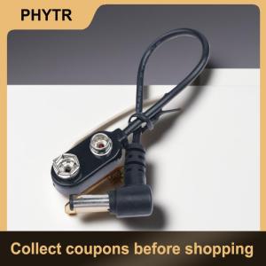 【PHYTR】 Effect Pedal 9V Battery Clip Converter Power Cable Snap Connector For Guitar Effect Pedal Battery Power Supply Adapter