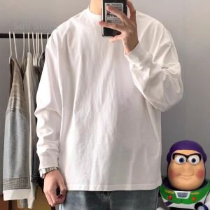 300gsm Heavy Weight Cotton T-shirt Long-sleeved T-shirt for Men Women Pure White Mens Blank Shirt Wholesale