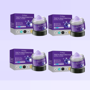 Periodontal Recovery Health Year-round Universal Purple Mineral Tooth Powder for Adults Stain Removal and Whitening Long-lasting Freshness