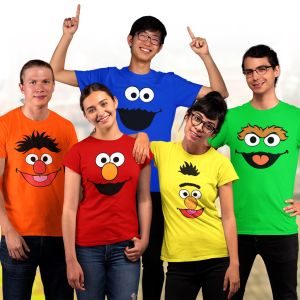 FACES DESIGN Elmo Cookie Monster Sesame Street Family Shirt Barkada Couple DTF PRINT Friends Popular Puppets