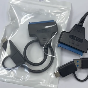 USB A+C to Drive 2.5iLaptop Hard Drive Adapter Quick Data Transfer Up to 450M/s Support TRIM Command