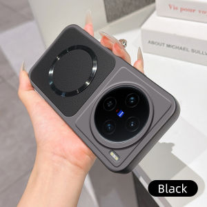 Casing for VIVO X100 V2308 V2309A V2308 Matte leather case with charging magnetic ring anti drop and shockproof phone case