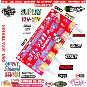 TONE CONTROL SETEREO+MIDEL+SUBWOFERR DC 12-24V PASOPATI DJE PRO SERIES Amplifier