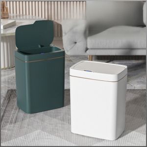 กล่องขยะ การเหนี่ยวนําอย่างรวดเร็ว ถังขยะ ใช้งานได้จริง มุมโค้งมนป้องกันการชนกัน สวยงามและถูกสุขลักษณะ