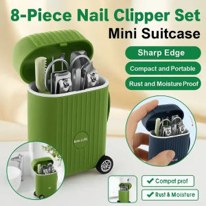Luggage Nail Clipper Set Mini Portable Home Nail Clipper Set Manicure Tools Stainless Steel Set Travel Manicure Pedicure Kit Home Professional Nail Care Set Nail Clipper Set Stainless Steel Nail Tools Portable Nail Kit 8-Piece Complete Set