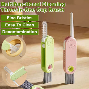 Portable Bottle Brush Multifunctional Cleaning 3in1 Cleaning Crevice Nipple Cup Brush
