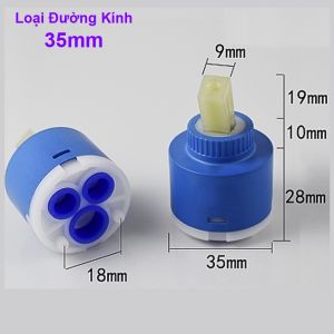 Ruột lõi vòi sen vòi chén gật gù nóng lạnh - Đường kính lõi 35mm và 40mm