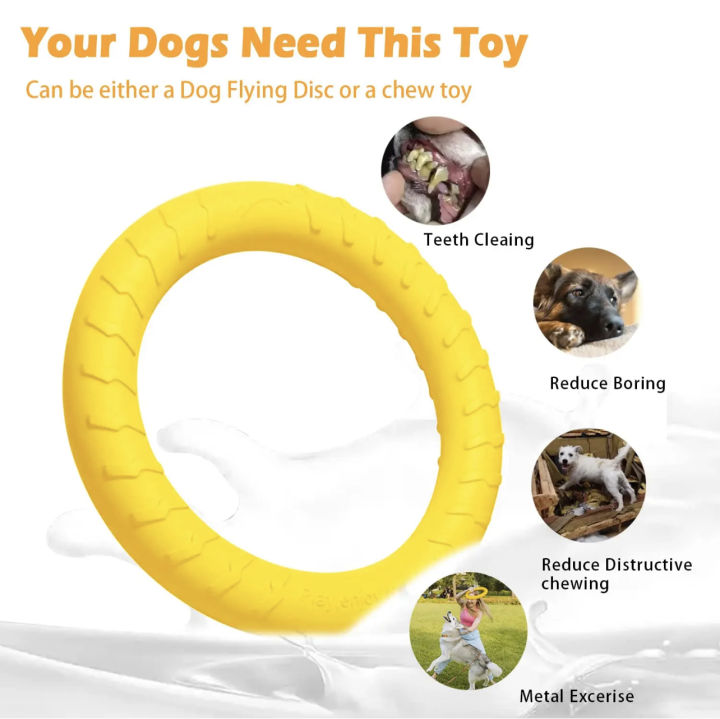 Dog Flying Ring Frisbee Toy And Ball Rope Chew Toy BiteResistant Non Toxic Fitness Ring For
