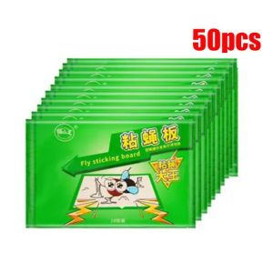 【FAST Delivery】50/100 pcs fly paper trap super sticky 1 piece of paper can catch 1000 flies fly trap sticky glue fly