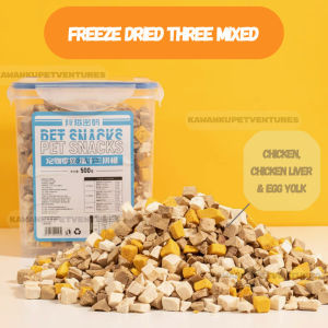BIG TUB 500G! CEPAT GEMOK! AIR TIGHT CONTAINER FREEZE DRIED MEAT MAKANAN DAGING BEKU KERING 宠物冻干鸡肉蛋黄