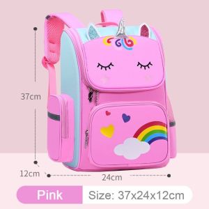 2025 Girls Unicorn Cartoon School Backpack School Bag Kindergarten Primary School Bag for Girl