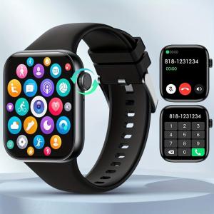 xuanou123 Smart Watch For Women Men (Answer/Make Call) 5.11cm High Resolution Screen Waterproof Fitness Tracker Watch With 100+ Sports Modes Heart Rate Blood Oxygen Sleep Monitor Paypal Payment AI Voice For Android IOS