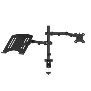 GOLDVAULT Carbon Steel Dual Monitor Mount Adjustable Desk Mount Vertical Lifting Tablet Stand High Quality Multi-Device Single Arm/Double Arms Bracket Office Use