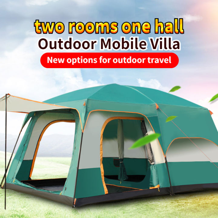 Two bedroom outlet camping tent