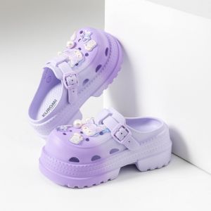 New Licensed Cute Cartoon WomenS Clogs 6Cm Thick-Soled Outdoor Clogs