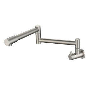 Kitchen Wall-mounted Faucet Folding Stainless Steel Single Cold 1/2inch