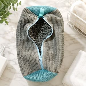 Túi Giặt Giày Chenille Cao Cấp Có Khóa Kéo | Túi Giặt Giày Máy Giặt Bảo Vệ Giày Sneaker Và Giày Trắng