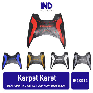 Karpet-Injekan-Pijakan-Alas Kaki-Bordes Karet Merah Honda Beat FI-F1 Sporty-Street eSP New 2020 K1A LED