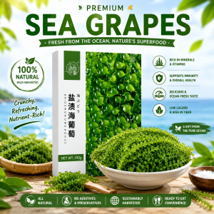 Premium Japanese Sea Grapes Green Caviar Seaweed Low Calorie Healthy Food Sushi Salad 100g