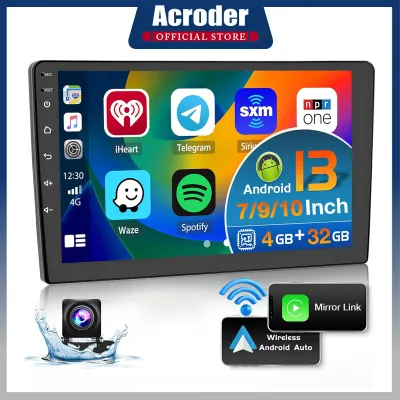 Acroder Head Unit Android 7/9/10 Inch 8G+128G WiFi GPS Bluetooth Cooling system Layar sentuh IPS