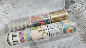 [1 BOX 10PCS] Energetic Girl Creative Washi Tape – Flower Language & Inspiration Fragment Series PET Tape Fantasy Tales Rose Gold Romantic Dialogue Vintage INS DIY Planner & Scrapbook Stickers