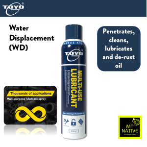Toyo-G Multi-Use Lubricant 300ml Anti Rust Corrosion Spray Excellent Clean Penetrating and rust loosening oil multi use Chain Cleaner