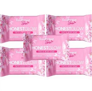 Honest Glow Kojic Papaya Soap for Brightening and Even Skin Tone 10pcs with Papaya Scent