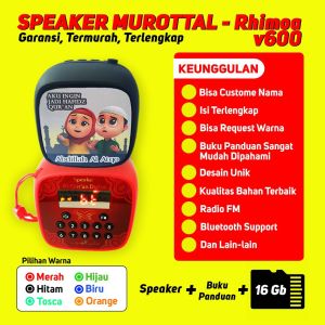 SPEAKER MUROTTAL ALQURAN RHIMOA V-600 MINI MEMORI 16GB