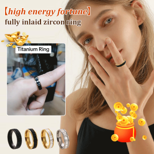 High energy transit Jewelry Jewelry Personality Exquisite Style sense of style Unique Personalized Consumers Full Inlay Zirconia Ring Noble and elegant chic and unique