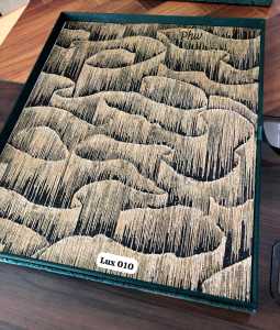 Wallpaper Dinding Ulir Gelombang Cream Gold Hitam Glitter Tekstur Mewah Lux