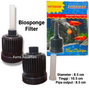 Mini filter AQUAMAN Aquarium Sponge Filter WP 2802F Biosponge Biofoam Breeding Biosponge