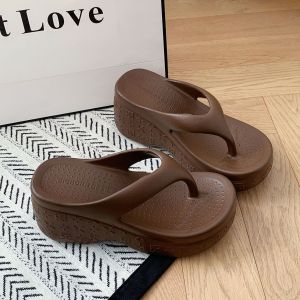 [Free Shipping] WomenS Height-Increasing 8Cm Thick-Soled Flip-Flops For Petite Women Summer 2026 New Ins Style Outdoor Wedge Sandals