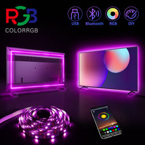 Aiopp(With Remote/Only App)USB LED Strip Light TV Blacklighting 5V 5M-1M 5050 RGB App Control RGB TV LED Backlight Led Strip Lights