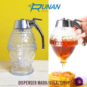 Botol Madu Sirup Honey Dispenser Jar Container Teko Gula Unik Portable