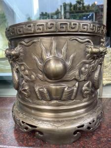 Bát hương rồng nồi bằng đồng đk 35cm cao 33cm nặng 12kg và đk 42cm thờ cúng nhà thờ họ