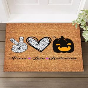 Halloween Entryway Doormat Bathroom Mat Decorative Door Carpet Study Room Rug Crystal Velvet Material 万圣节 玄关地垫 浴室地垫 装饰入户门垫书房地垫 FUNIANQI